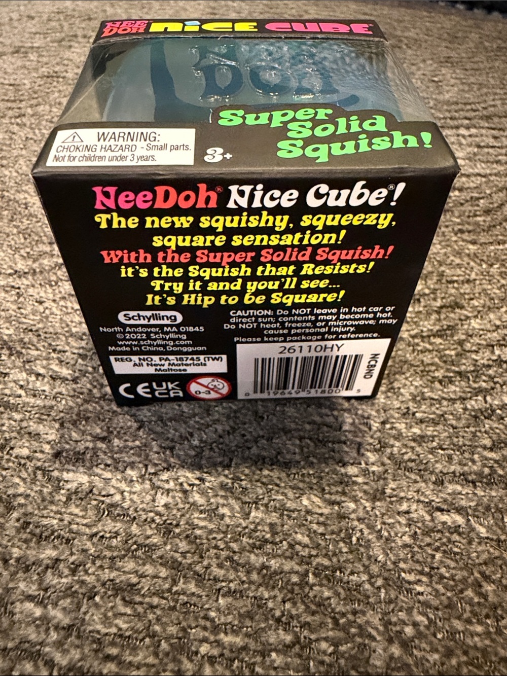 Needoh Nice Cube Super Solid Squish! - Blue - Picture 6 of 6